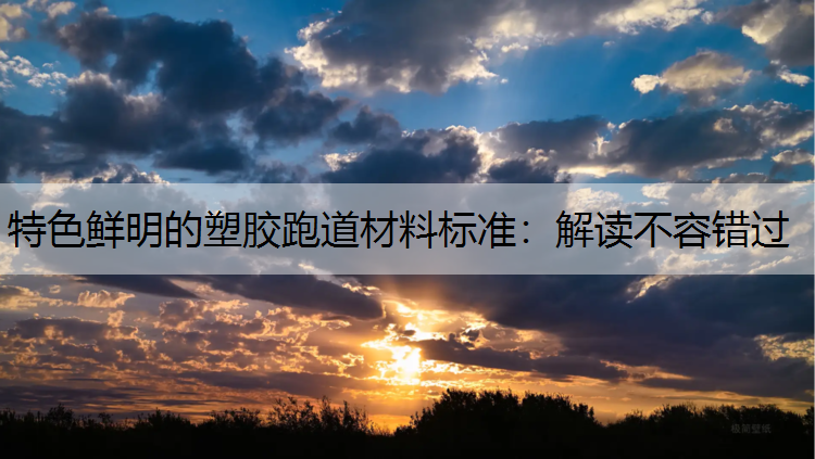 特色鲜明的塑胶跑道材料标准：解读不容错过